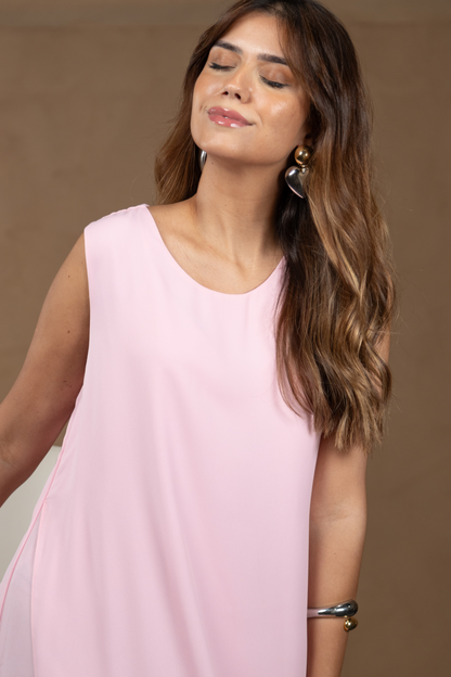 Vestido New Tulipa Rosa Claro