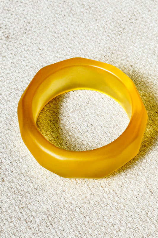 Bracelete Resina Fosco Amarelo